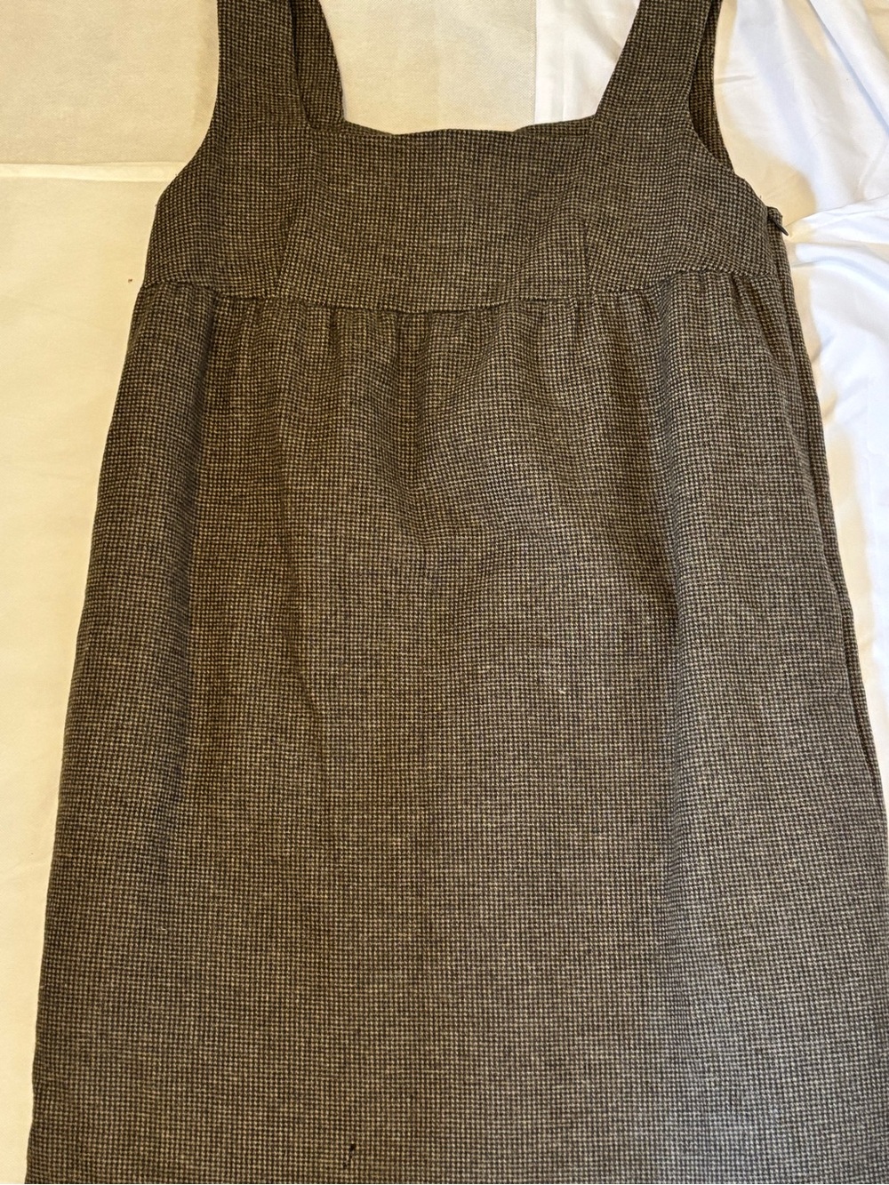 Uniqlo Brown Checked Midi Dress